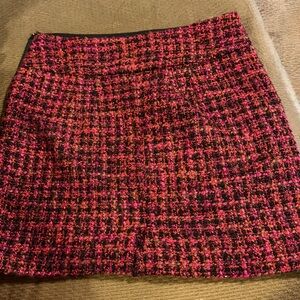 The Limited Red and Black Tweed Mini Skirt